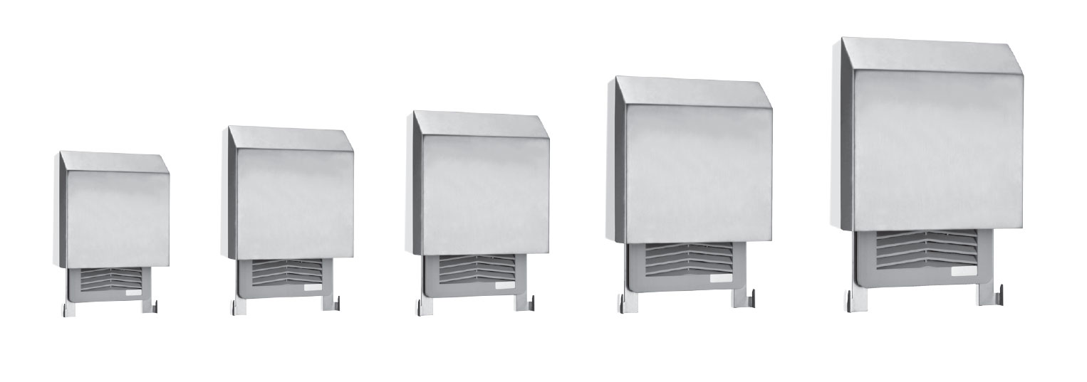 Strahlwasser-Schutzhauben für Filterlüfter der Serien FF & GF